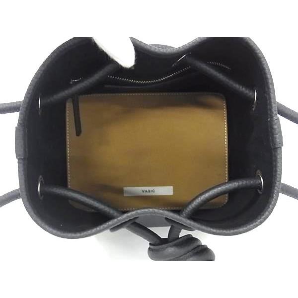 ■新品同様■ VASIC ヴァジック ボンド ミニ レザー ハンドバッグ トートバッグ レディース ブラック系 FP5945 VASIC（ヴァジック） □新品同様□ ボンド ミニ レザー ハンドバッグ