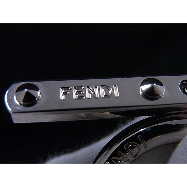 FENDI □新品同様□ フェンディ ポンポンチャーム ファー×レザー  