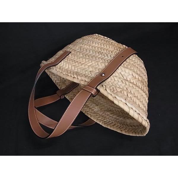 LOEWE（ロエベ） □美品□ アナグラム バスケットバッグ ラフィア