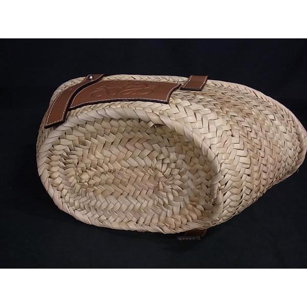 LOEWE（ロエベ） □美品□ アナグラム バスケットバッグ ラフィア