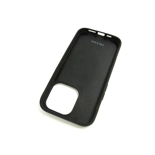 ■美品■ PRADA プラダ レザー iPhone 14pro対応 アイフォンケース スマホケース レディース ブラック系 FP8433 | PRADA | 01