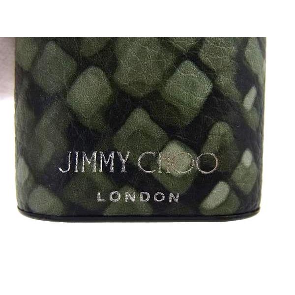 JIMMY CHOO ブラック レザーAirpodケース JIMMY CHOO □新品同様□ ジミーチュウ レザー AirPodsケース