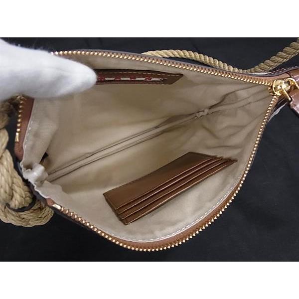 MARNI（マルニ） □新品□未使用□ キャンバス×レザー クロスボディ