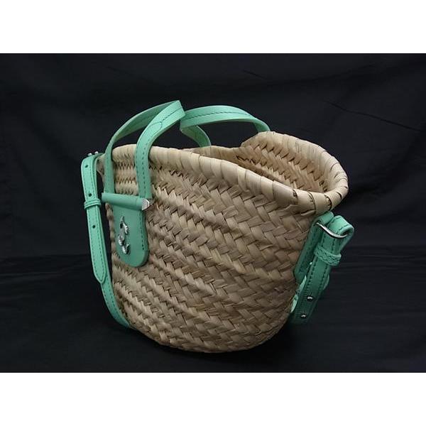 ■新品同様■ JIMMY CHOO ジミーチュウ ストロー×レザー 2WAY ハンドバッグ ショルダー 斜め掛け ライトブラウン系 FS2903 JIMMY CHOO（ジミーチュウ） □新品同様□ ストロー×レザー 2WAY