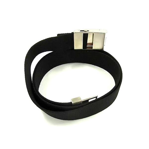 dunhill □極美品□ ダンヒル キャンバス シルバー金具 ベルト メンズ  