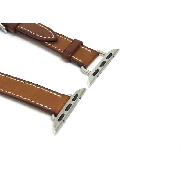 ■極美品■ HERMES エルメス レザー シンプルトゥール 38mm アップルウォッチ用 バンド 替えベルト Z刻印 2021年 ブラウン系 FS4716 | HERMES | 02