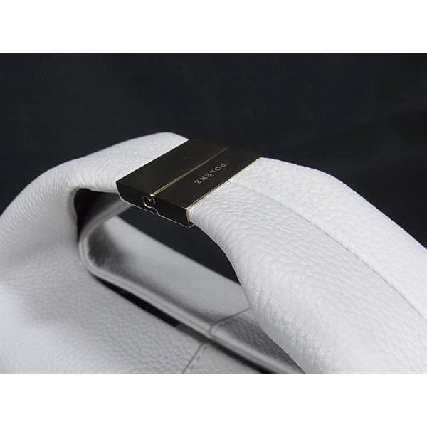 ■美品■ POLENE ポレーヌ ベリ レザー ショルダーバッグ 肩掛けかばん レディース ライトグレー系 FT0546 | POLENE | 03