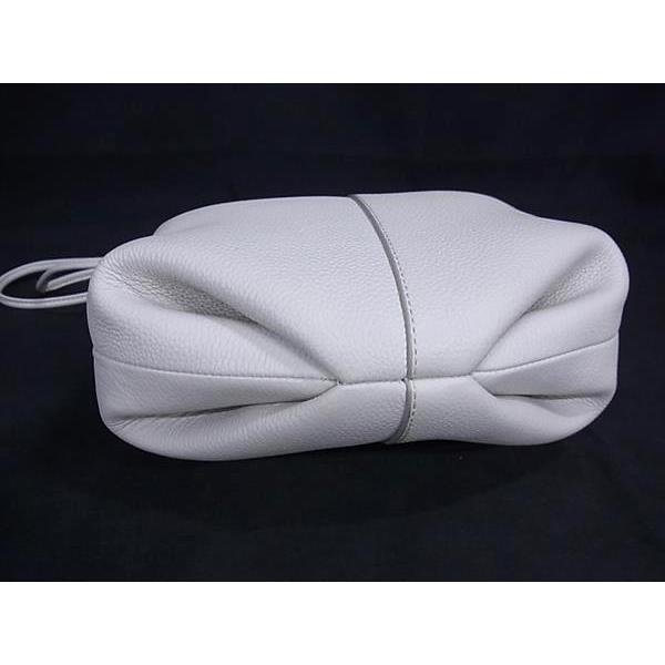 ■美品■ POLENE ポレーヌ ベリ レザー ショルダーバッグ 肩掛けかばん レディース ライトグレー系 FT0546 | POLENE | 05