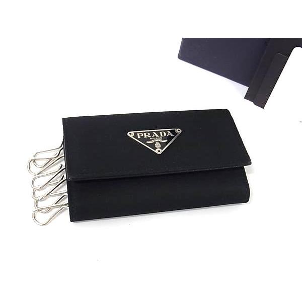 ■新品同様■ PRADA プラダ M222 テスートナイロン 6連 キーケース 鍵入れ  メンズ レディース ブラック系 FU2364 | PRADA
