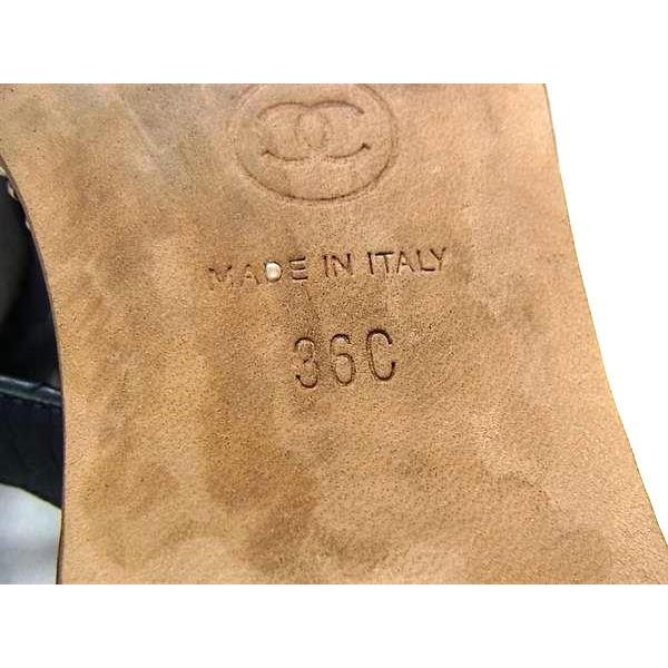 CHANEL（シャネル） □美品□ ココマーク レザー サンダル ヒール 表記