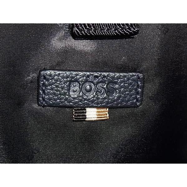 ■新品同様■ HUGO BOSS ヒューゴボス レザー 2WAY ビジネスバッグ ブリーフケース ショルダー 肩掛け メンズ ブラック系 FU3211 HUGO BOSS（ヒューゴ・ボス） □新品同様□ レザー 2WAY ビジネス