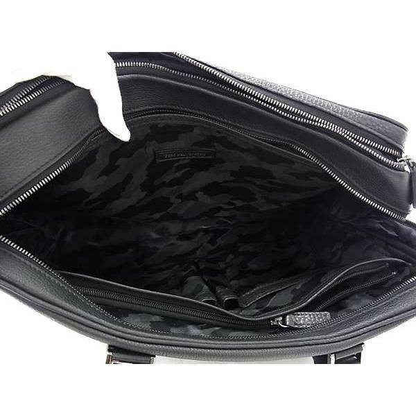 ■新品同様■ ZERO HALLIBURTON ゼロハリバートン レザー 2WAY クロスボディ ビジネスバッグ ショルダー 斜め掛け ブラック系 FU3265 ZERO HALLIBURTON（ゼロハリバートン） □新品同様□ レザー 2WAY