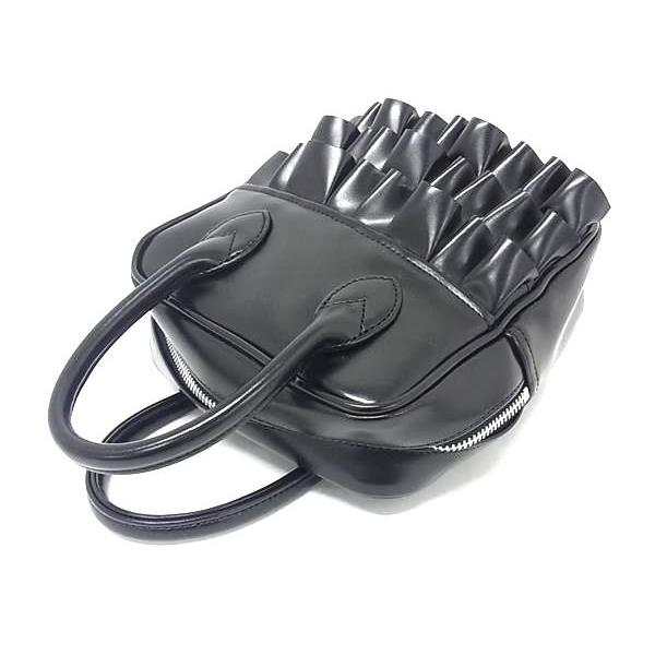 ■新品■未使用■ COMME des GARCONS コム デ ギャルソン レザー ガール フリル ハンドバッグ トートバッグ ブラック系 FU4895 | COMME des GARCONS | 02