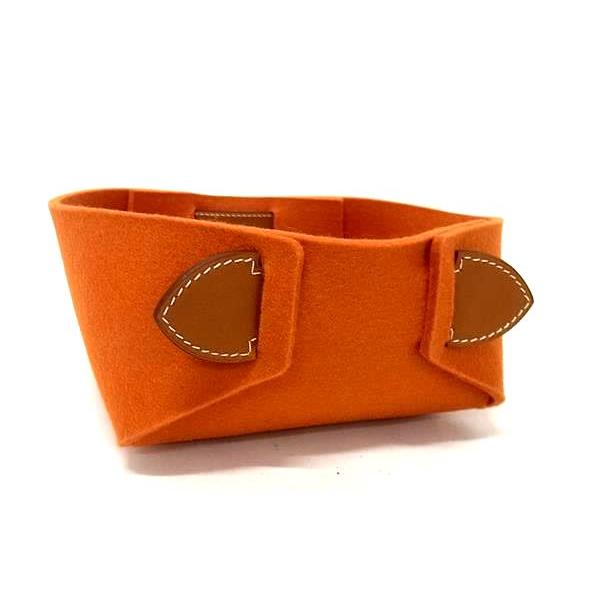 ✨美品✨ HERMES エルメス ヴィドポッシュ 小物入れ レザー オレンジ系 HERMES（エルメス） □新品同様□ ヴィド ポッシュ パスパスGM