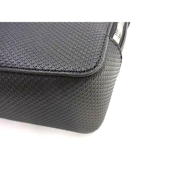 ■新品同様■ LACOSTE ラコステ PVC×レザー クロスボディ ショルダーバッグ 斜め掛けかばん メンズ レディース ブラック系 FU6836 | LACOSTE | 06