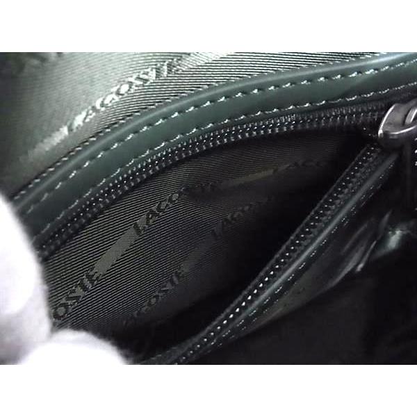 ■新品同様■ LACOSTE ラコステ PVC×レザー クロスボディ ショルダーバッグ 斜め掛けかばん メンズ レディース ブラック系 FU6836 | LACOSTE | 08