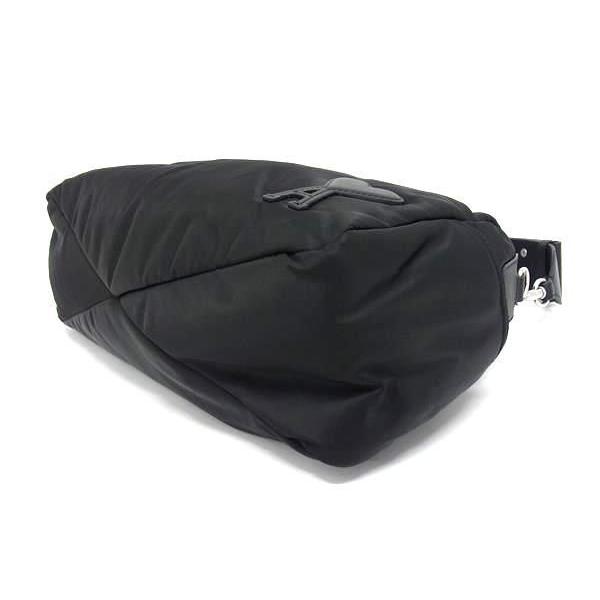 ■新品同様■ AMI PARIS アミパリス ナイロン ワン ショルダーバッグ クロスボディ 斜め掛け 肩掛け レディース ブラック系 FU7768 | AMI Alexandre Mattiussi | 06