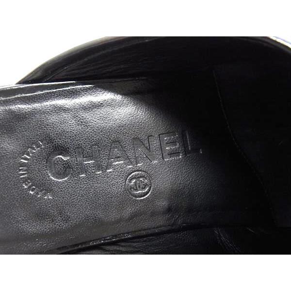 CHANEL（シャネル） ロゴ ツイード×レザー ヒール サンダル 靴
