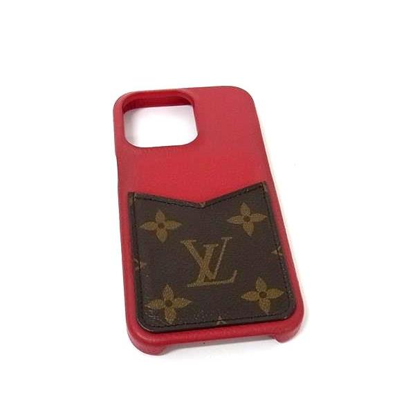 ルイヴィトン iPhone 13Pro ケース バンパー モノグラム レッド LOUIS VUITTON □美品□ ヴィトン M81225 モノグラム バンパー