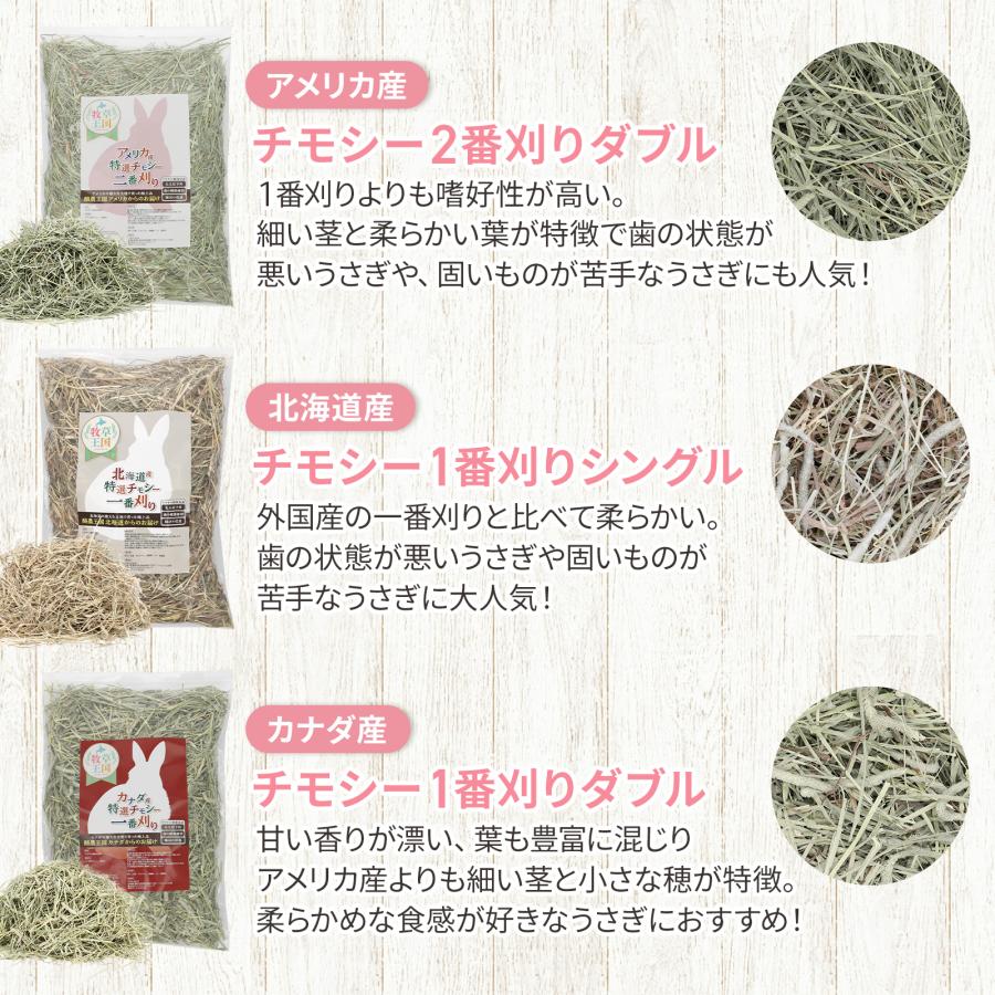 【ラベルレス】うさぎ牧草 ジップ袋 ウサギ チモシー ダブルプレス 500g×3袋 牧草王国 アメリカ産 アメリカ 2番刈り 二番刈り うさぎ 牧草 mofu 牧草｜ypg2017｜05