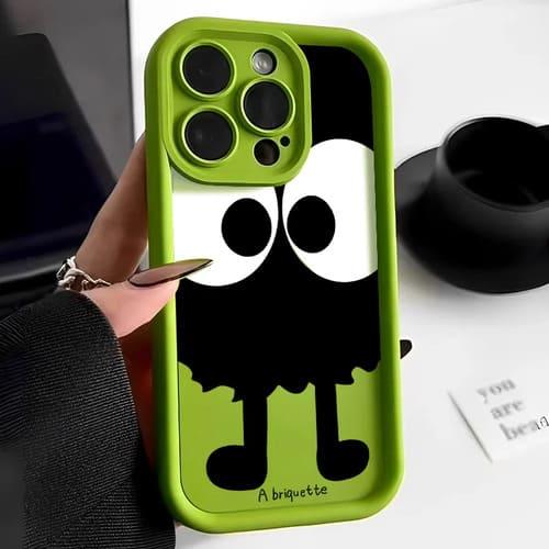 iPhone ケース シリコン おもしろ キャラクター かわいい 漫画 耐衝撃