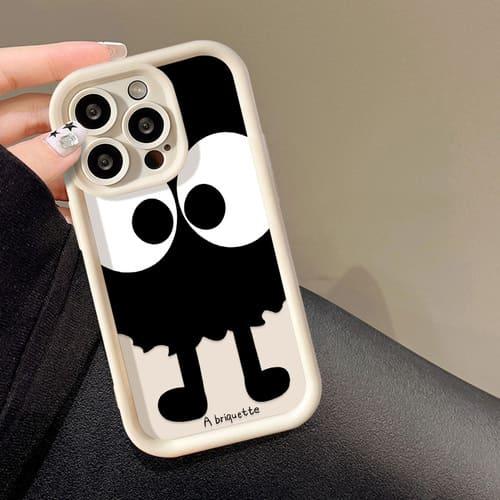 iPhone ケース シリコン おもしろ キャラクター かわいい 漫画 耐衝撃