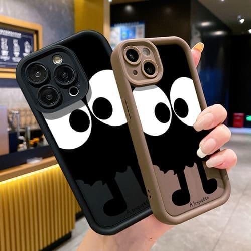 iPhone ケース シリコン おもしろ キャラクター かわいい 漫画 耐衝撃