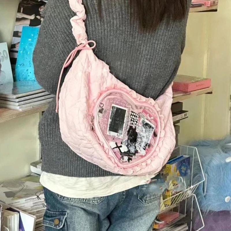 アイドル写真付きフリルバッグ 翌営業日配送】 レディース フリル ハート 窓付き 推し活 ショルダー