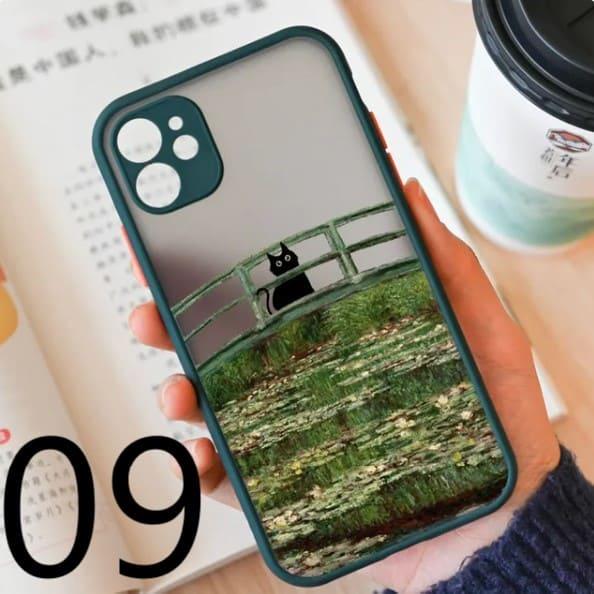 iPhone ケース 猫 ねこ ゴッホ 絵画 アート 衝撃 おしゃれ ブランド