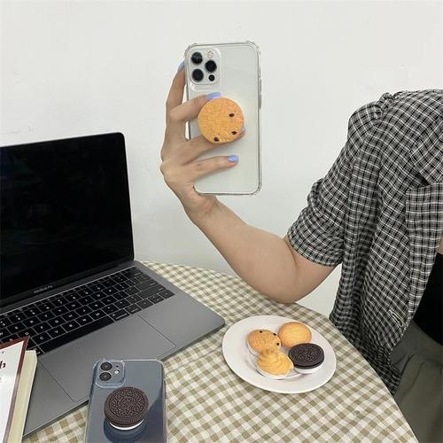 スマホグリップ クッキー お菓子 かわいい 韓国 全機種対応 Samsung iPhone Galaxy Y2K スタンド おしゃれ オリジナル｜ypshop｜13