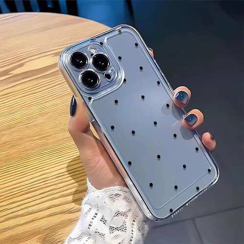 iPhone ケース ドット柄 水玉 クリア 透明 カバー スマホケース
