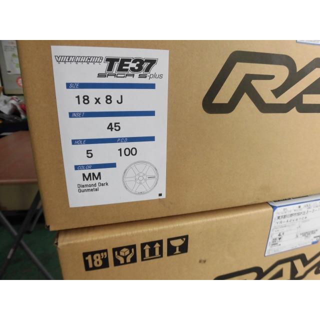 在庫あり』TE37SAGA-S 18インチ8J＋45 5H100 ガンメタ 4本 RAYS : YR