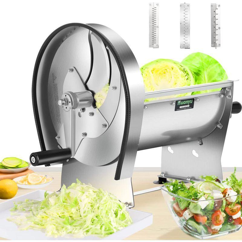 Huanyu 野菜スライサー きゃべつ 千切りスライサー 0-7MM 業務用 304#ステンレス鋼 手動スライサー 2/4.5/7MM 野菜 
