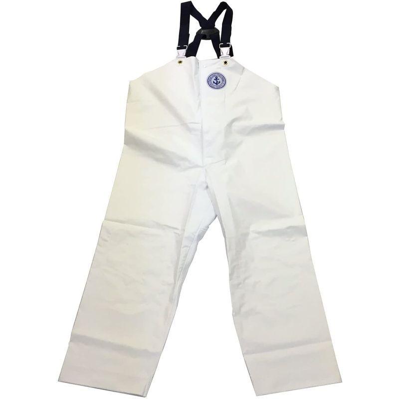 KURAHUTERU(クラフテル) イカリ印 フィッシャーマン レインウエアー 胸付ズボン前開 M 白 11EA119 白 サイズ