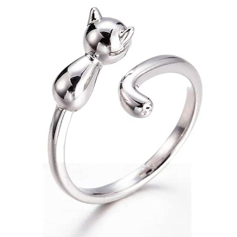 シルバーリング 指輪 ユニセックス メンズ アクセサリー 猫 リング | egas.com.tr