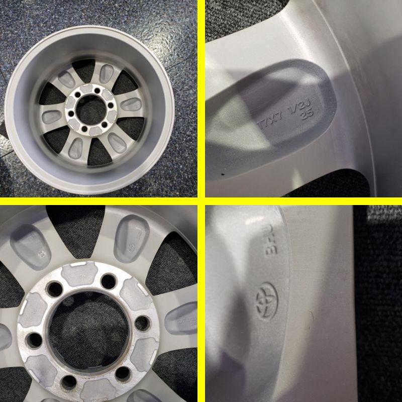 トヨタ純正 17インチアルミホイール 7.5J 139.7 6穴 +25 4本セット