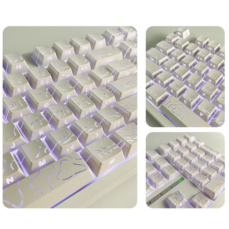 メカニカルキーボード用 キーキャップ フルセット ホワイトカラー MX軸
