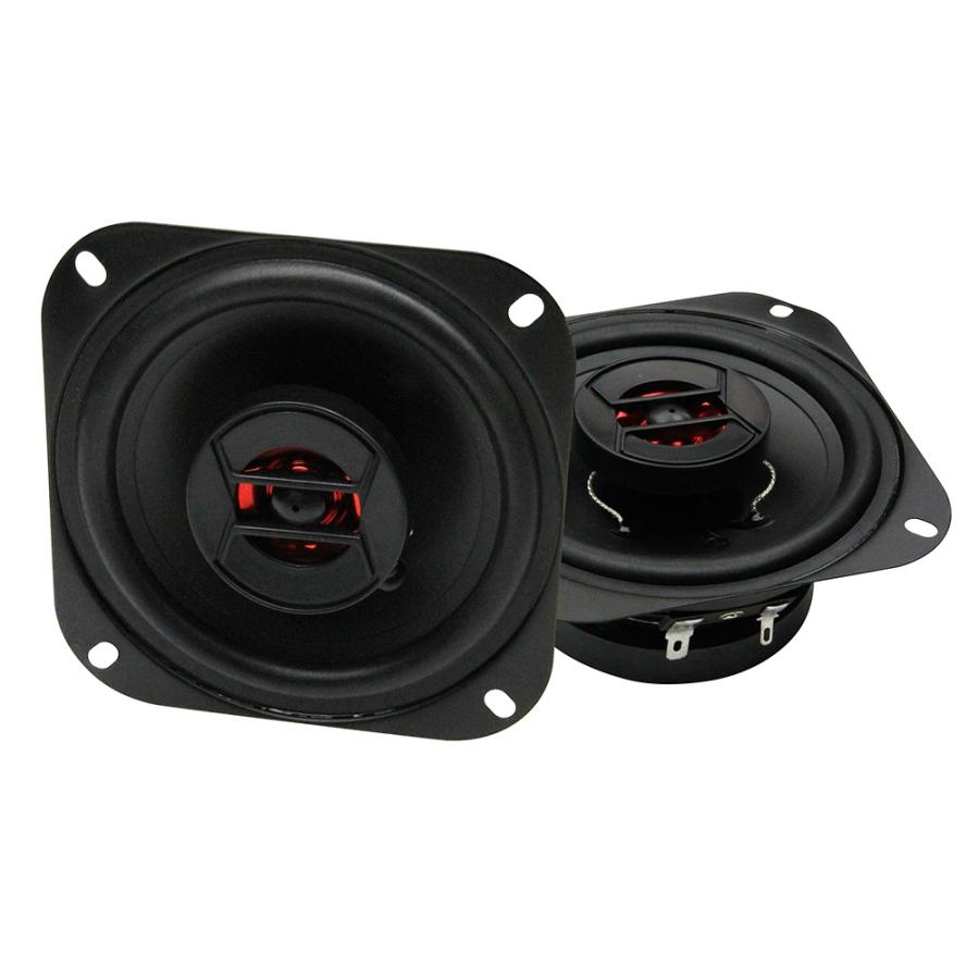 2ウェイ 2Way コアシャル 4インチスピーカー 2個セット 防水 黒色