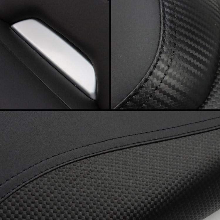 NMAX155/125(SEG6J/SG66J)用社外シート 黒レザー＋カーボン調 シートASSY 丸ごと交換タイプ カスタムシート_5