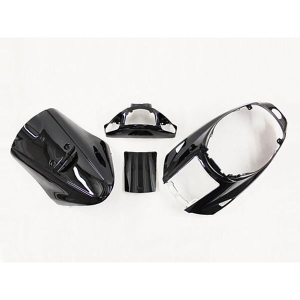 【特】ヤマハ メットイン ジョグ(3KJ) 外装カウル 4点セット 黒色メタリックブラック (トクトヨ)Tokutoyo