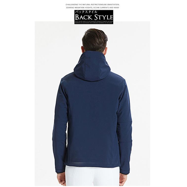 乗馬用品 乗馬ジャケット ブルゾンジャケット メンズ ブルゾン ジャケットジャンパー 春 秋 冬 乗馬用 撥水 防風 上着 乗馬ウェア フード付き 