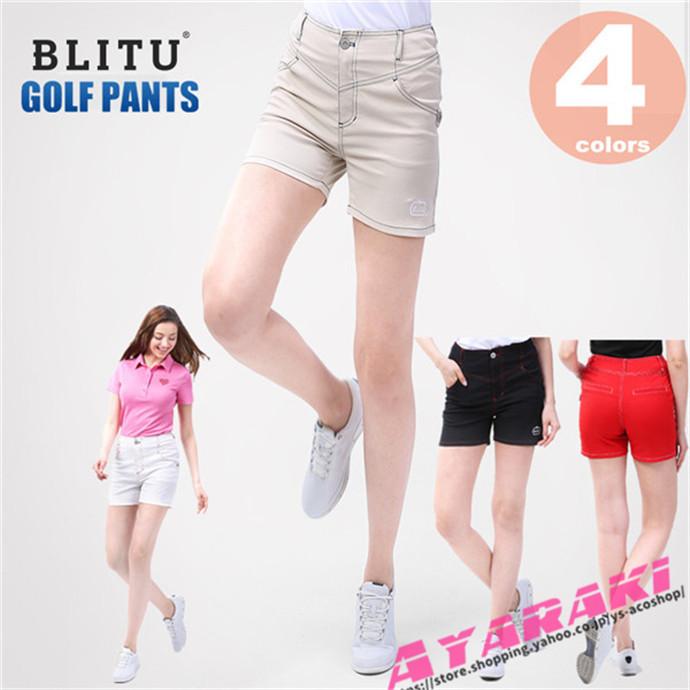 ゴルフウェア レディース ショートパンツ ゴルフ 膝上 夏用 ゴルフ 五分丈パンツ ストレッチ