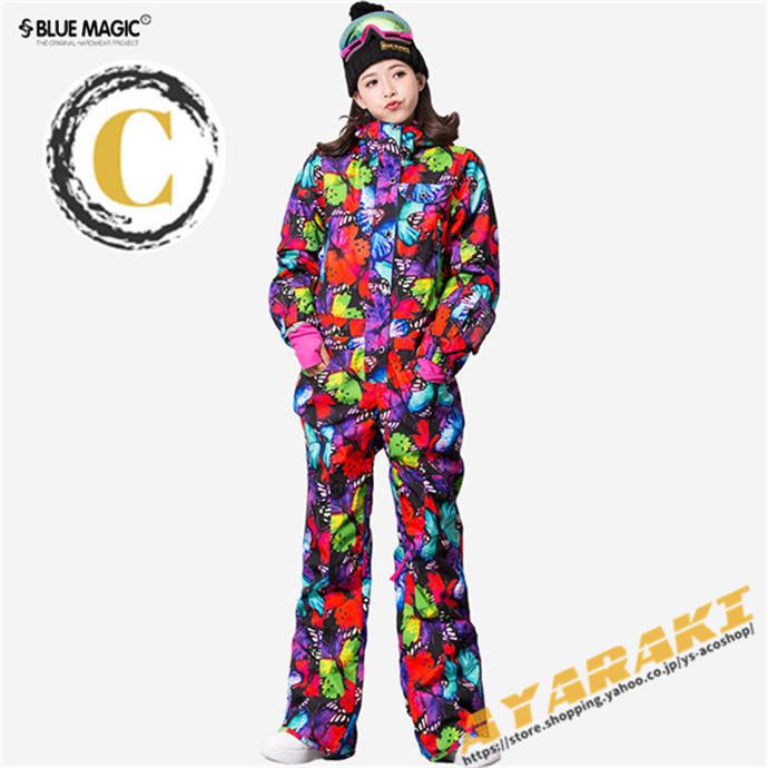 スノーボードウエア ウェア ツナギ ワンピース オールインワン 中綿 レディース スキー 防寒フード snow 防風 防寒 保温 スノーボード アウトドア 地］：