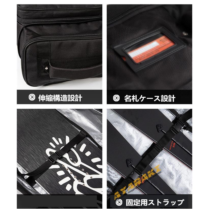 スノーボードケース キャスター 付き オールインワン 大容量収納 4WAY 前面3ポケット ボードケース スノーボード ウェア ボード ブーツ ゴーグル など収納可 