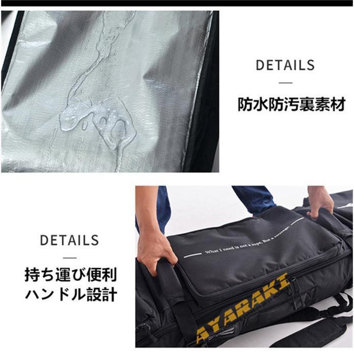 スノーボードケース キャスター 付き オールインワン 大容量収納 4WAY 前面3ポケット ボードケース スノーボード ウェア ボード ブーツ ゴーグル など収納可 