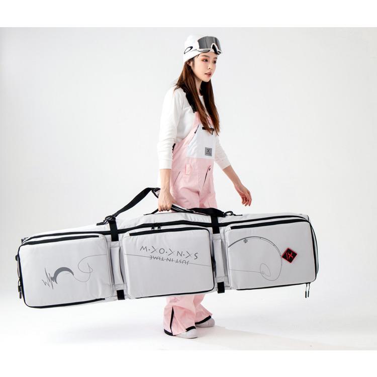 スノーボードケース キャスター 付き オールインワン 大容量収納 4WAY 前面3ポケット ボードケース スノーボード ウェア ボード ブーツ ゴーグル など収納可 