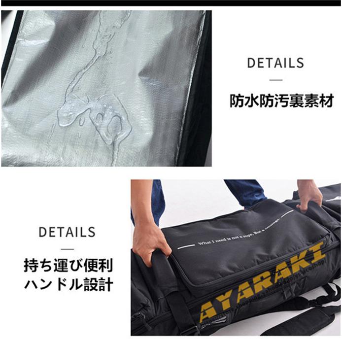 スノーボードケース キャスター 付き オールインワン 大容量収納 4WAY 前面3ポケット ボードケース スノーボード ウェア ボード ブーツ ゴーグル など収納可 