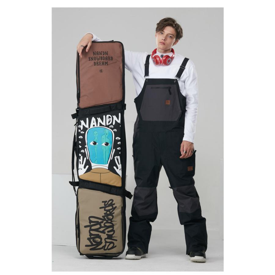 スノーボードケース キャスター 付き オールインワン 大容量収納 4WAY 前面3ポケット ボードケース スノーボード ウェア ボード ブーツ ゴーグル など収納可 