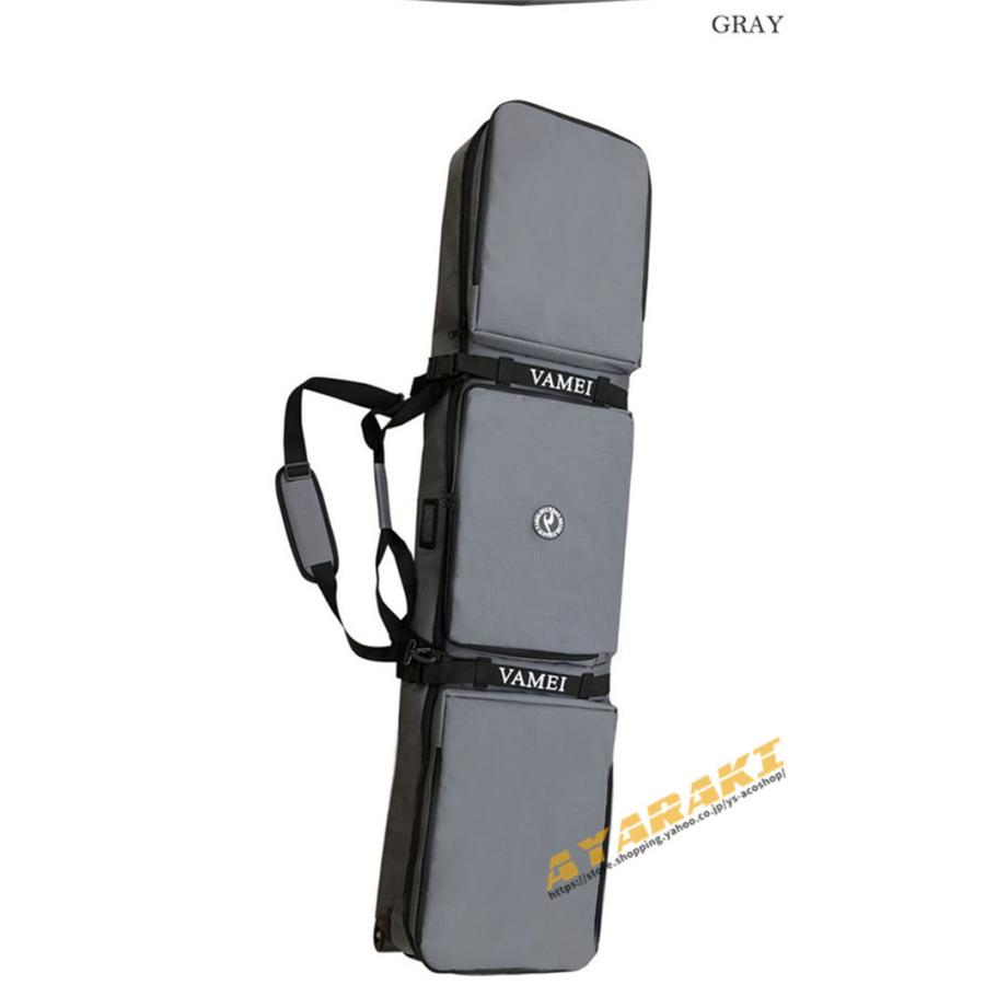 スノーボードケース キャスター 付き オールインワン 大容量収納 4WAY 前面3ポケット ボードケース スノーボード ウェア ボード ブーツ ゴーグル など収納可 