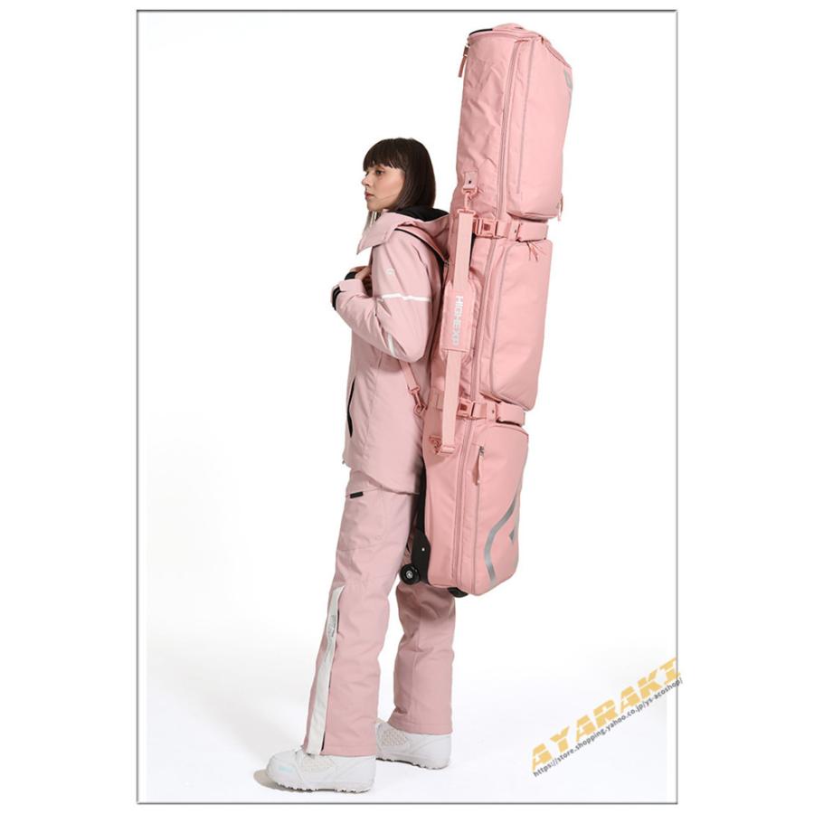 スノーボードケース キャスター 付き オールインワン 大容量収納 4WAY 前面3ポケット ボードケース スノーボード ウェア ボード ブーツ ゴーグル など収納可 